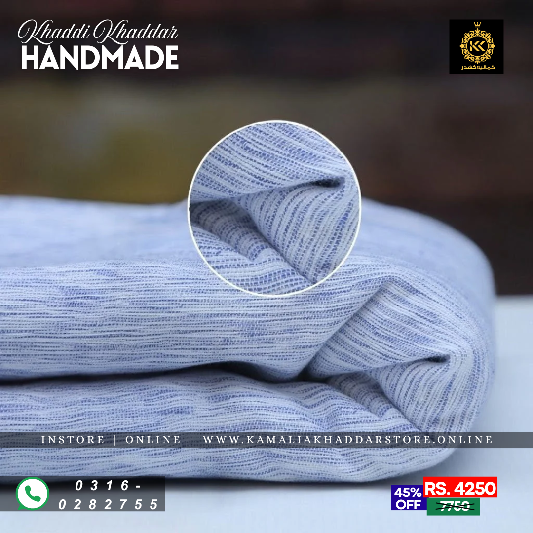 Light Blue TR Khaddar – Men’s Unstitched Handmade Khaddi