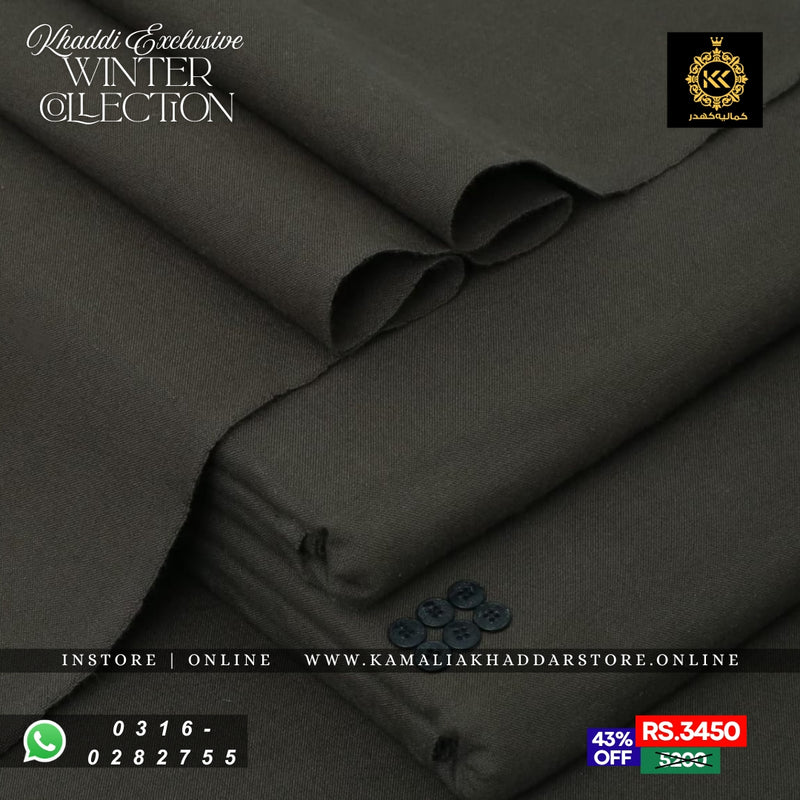 Mocha Brown Loom Khaddar | Men’s Unstitched Khaddar Suits
