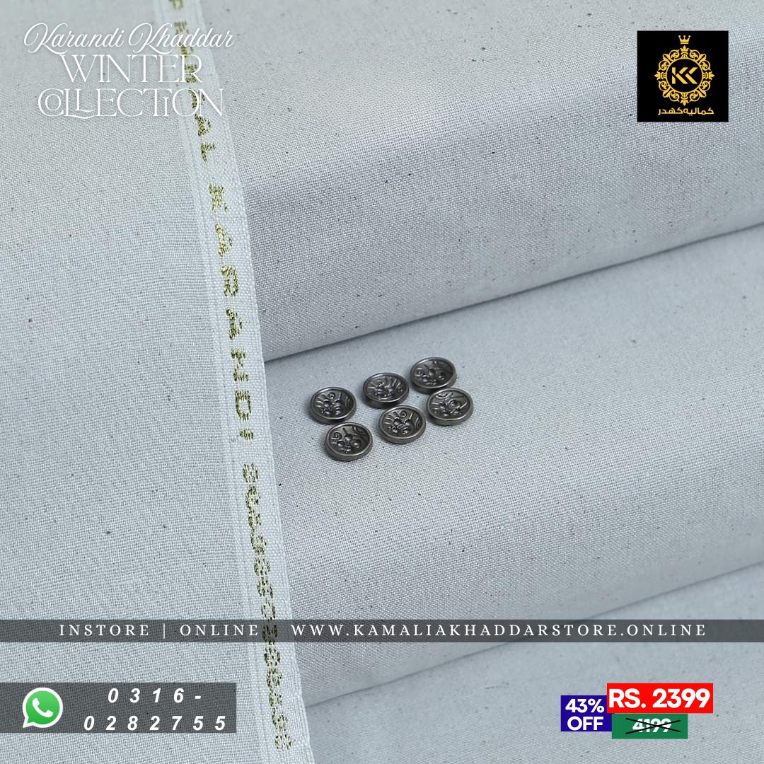 Light Blue Karandi Khaddar | Men’s Unstitched Khaddar Suits