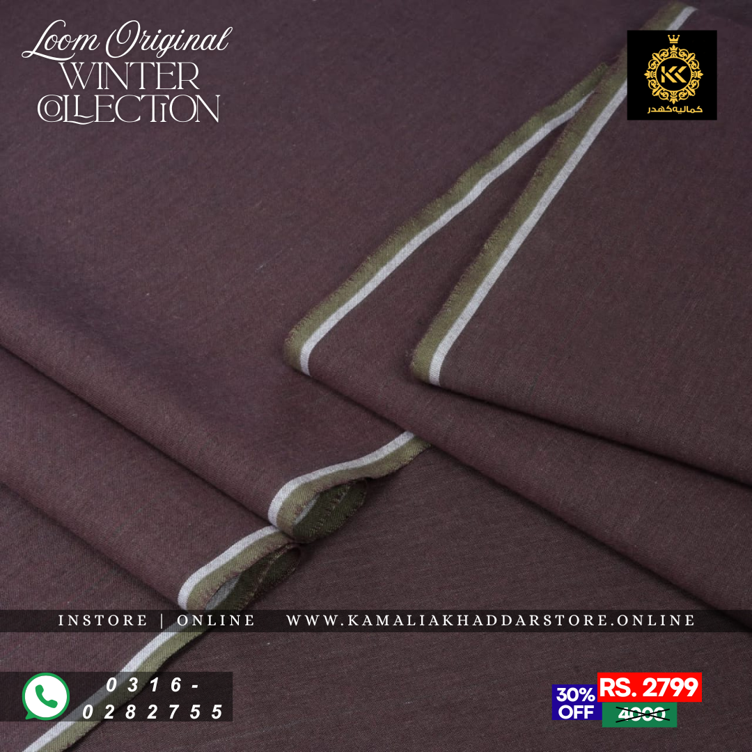 Midnight Purple Loom Original | Men’s Unstitched Khaddar Suits