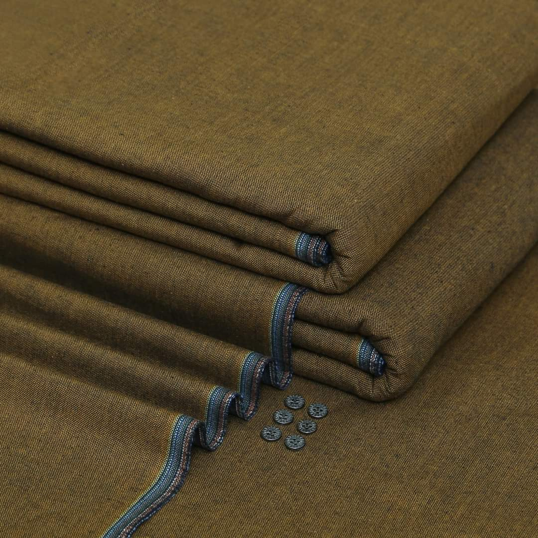 Mustard Brown Loom Original | Men’s Unstitched Khaddar Suits