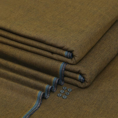 Mustard Brown Loom Original | Men’s Unstitched Khaddar Suits