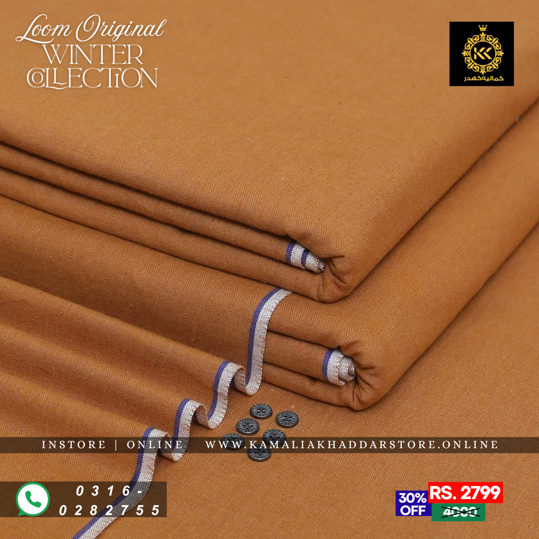 Light Bronze Loom Original | Men’s Unstitched Khaddar Suits
