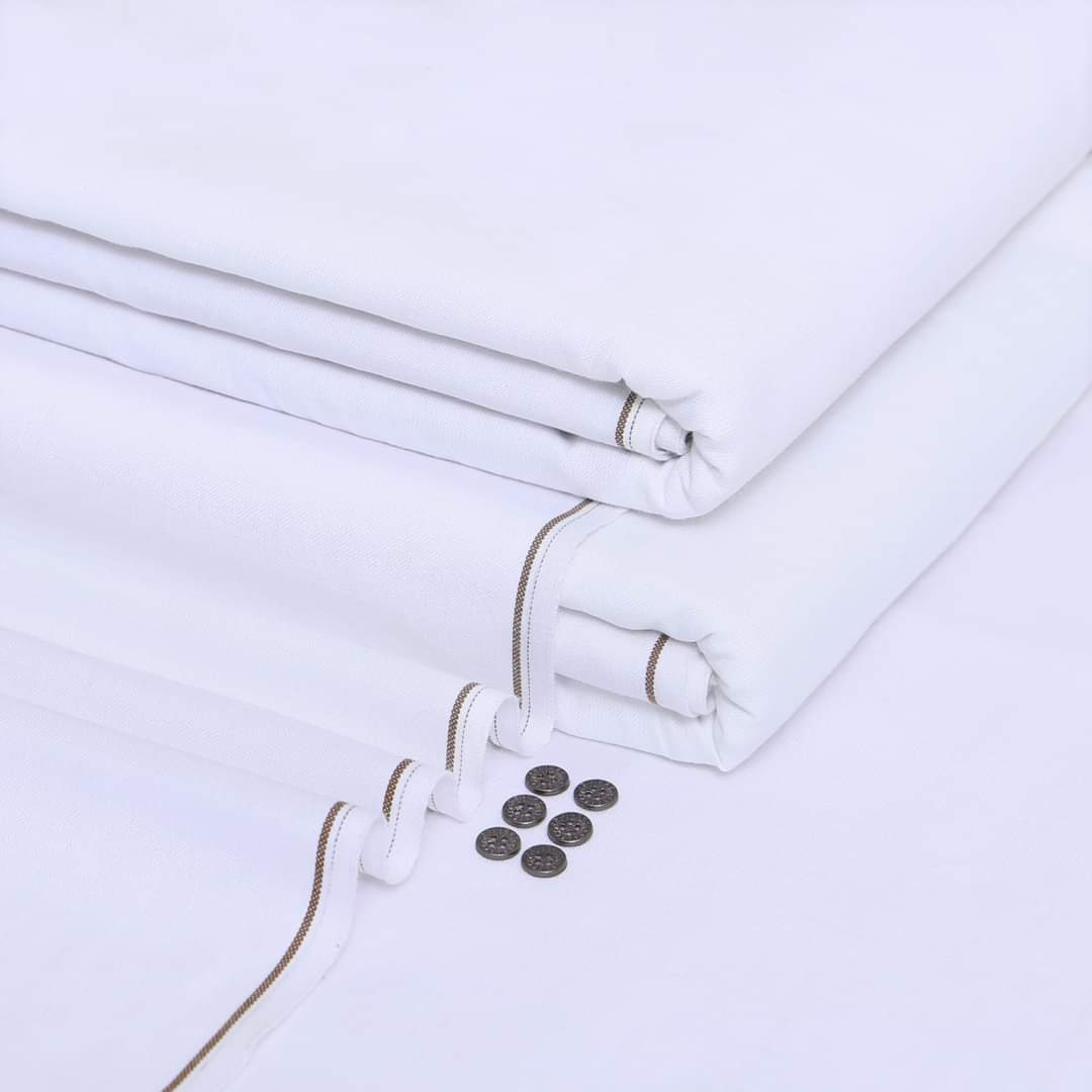 Pure White Goli Khaddar | Men’s Unstitched Khaddar Suits