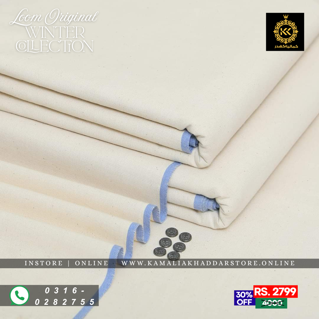 Off White Loom Original | Men’s Unstitched Khaddar Suits