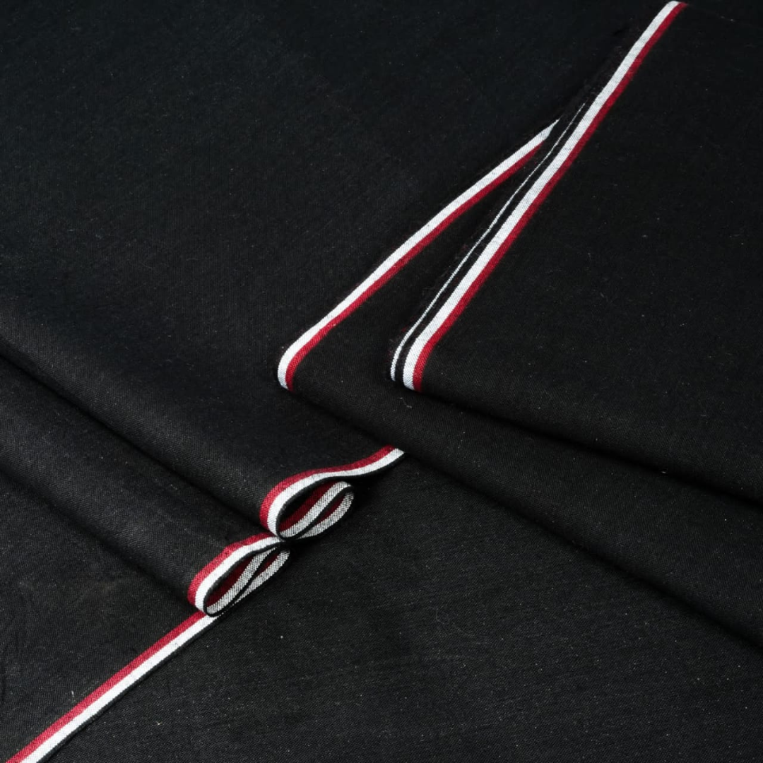Midnight Black Loom Original | Men’s Unstitched Khaddar Suits