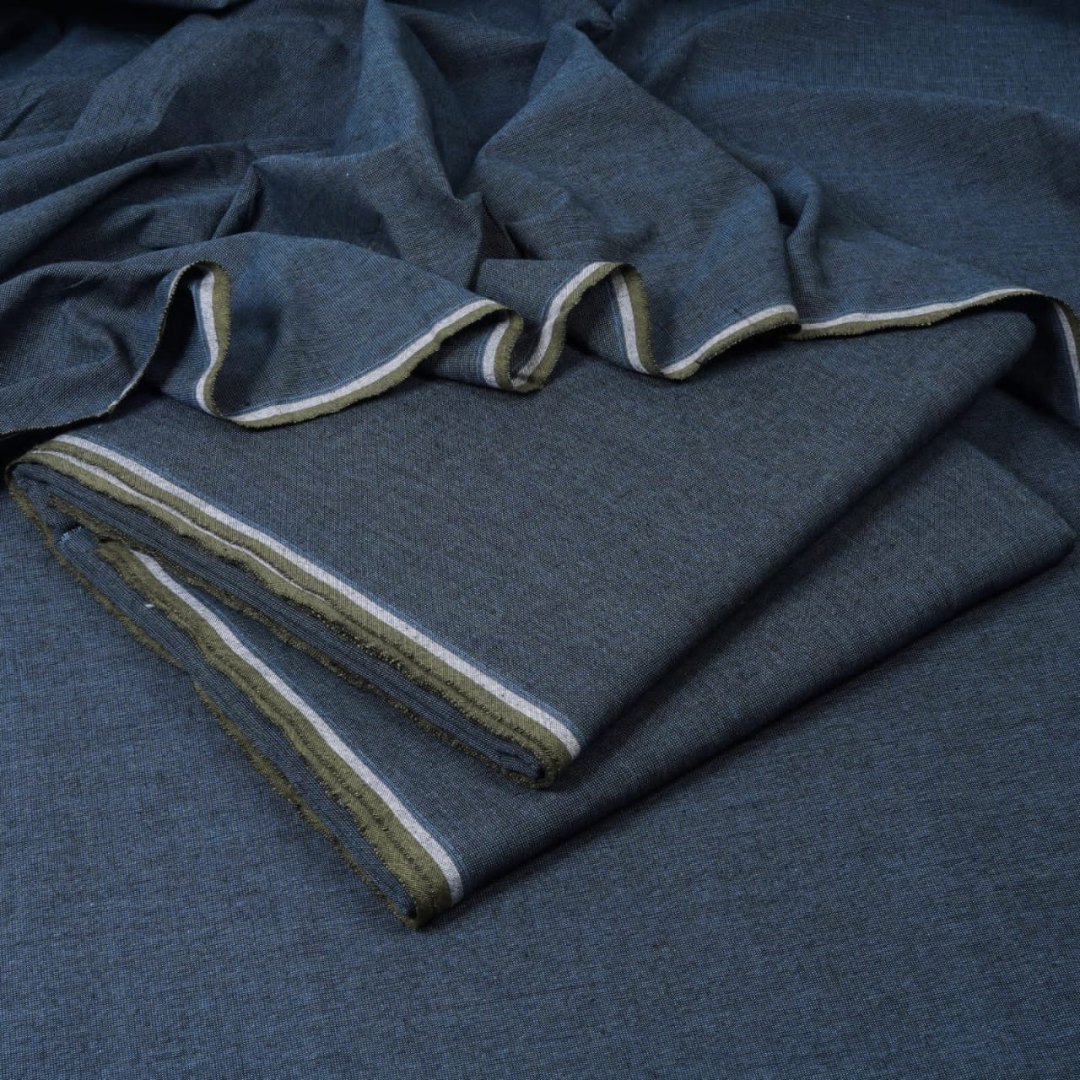 Denim Blue Royal Designer | Men’s Unstitched Khaddar Suits