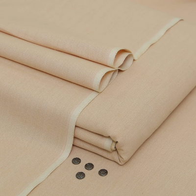 Soft Peach Organic Safeeni | Men’s Unstitched Khaddar Suits