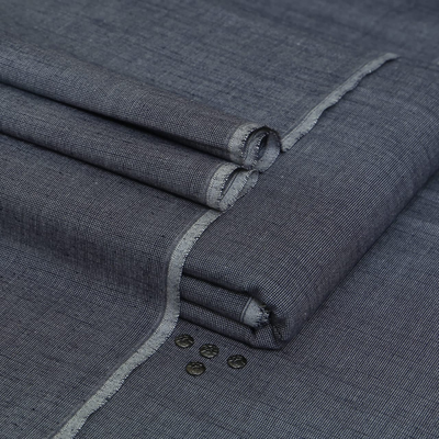 Charcoal Gray Organic Safeeni | Men’s Unstitched Khaddar Suits