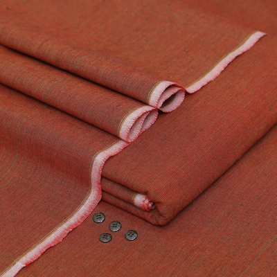 Rust Brown Organic Safeeni | Men’s Unstitched Khaddar Suits