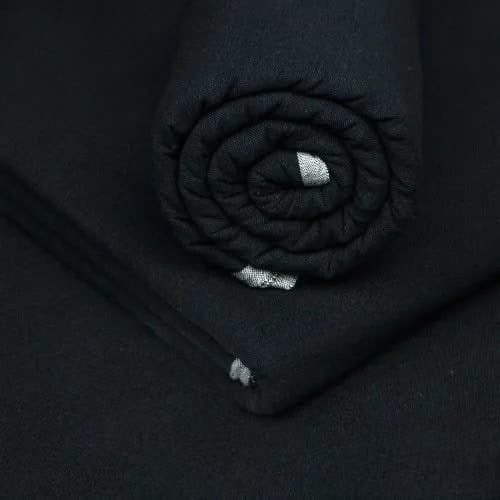 Solid Black Double Goli | Men’s Unstitched Khaddar Suits