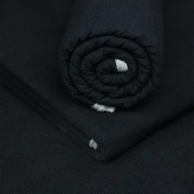 Solid Black Double Goli | Men’s Unstitched Khaddar Suits