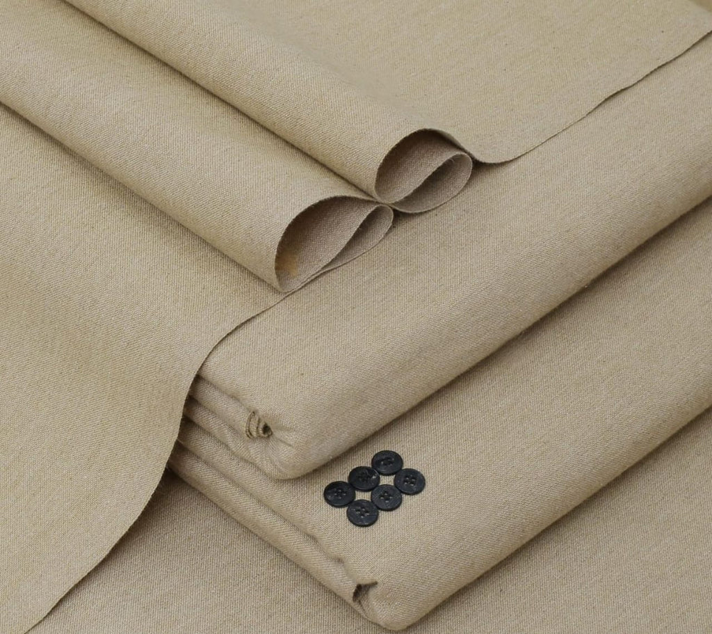 Khaki Beige Loom Khaddar | Men’s Unstitched Khaddar Suits