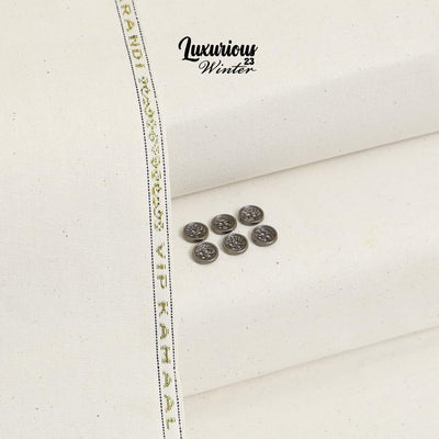 Pure White Karandi Khaddar | Men’s Unstitched Khaddar Suits