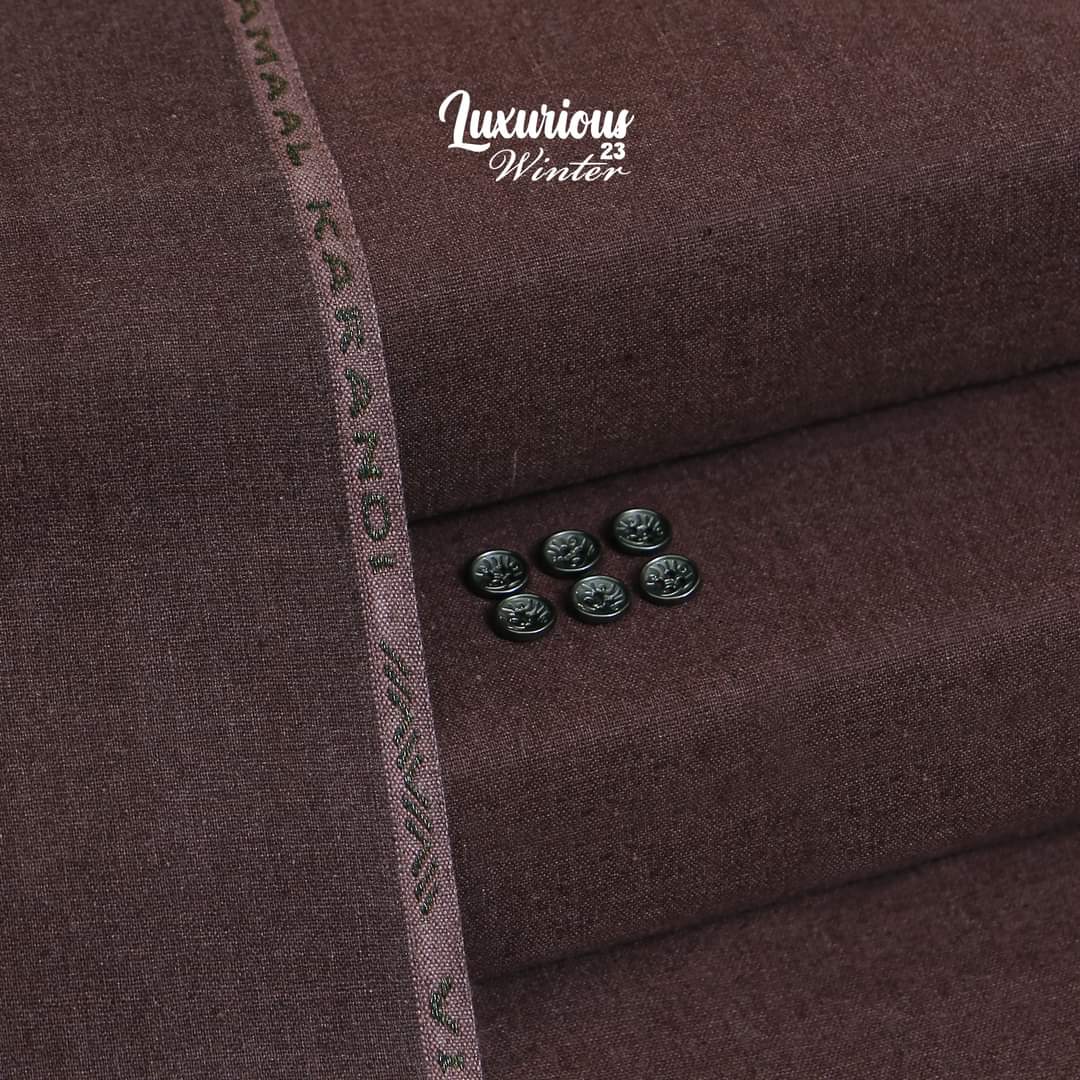 Maroon Karandi Khaddar | Men’s Unstitched Khaddar Suits
